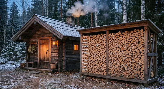 Укладка дров в Зеленограде, улица Дровяная, 22Б